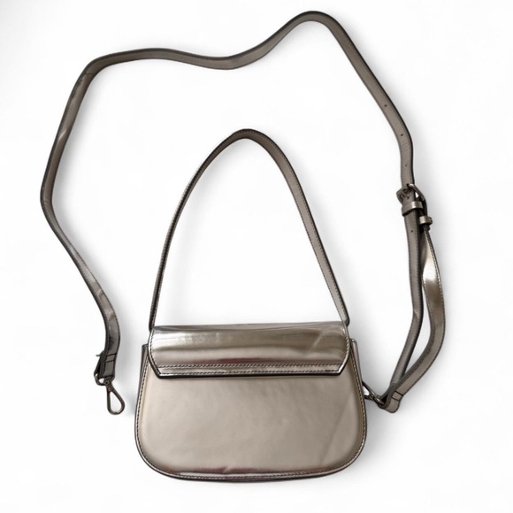 Diesel Metallic Silver and Black Clutch